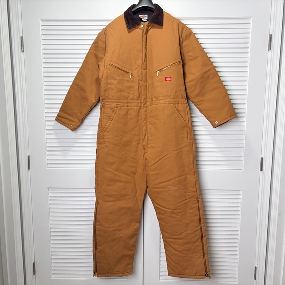 Dickies Other - Dickies Mens‎ Brown Duck Canvas Insulated Coveralls Work Suit 46/48 REG